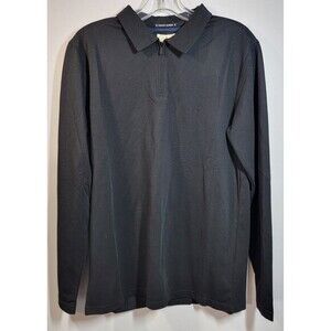 Scott James Long Sleeve Polo Shirt Men's Small Black/Navy SJLS-24215